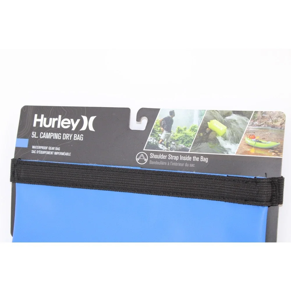Hurley 5L Camping‎ Dry Bag Blue Packable Waterproof Gear Bag NWT